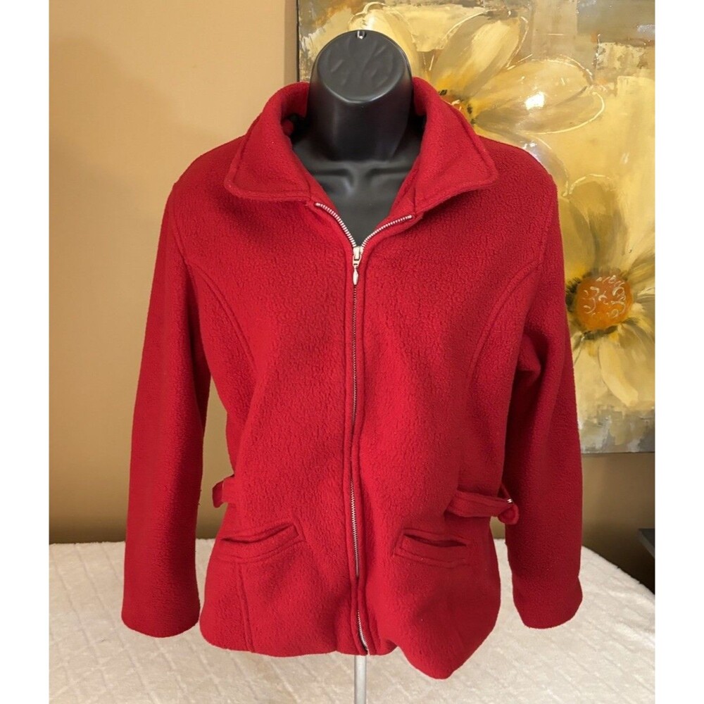 Vtg 80s Best United Garment Company Zip Up Jacket Red Women’s Size Small